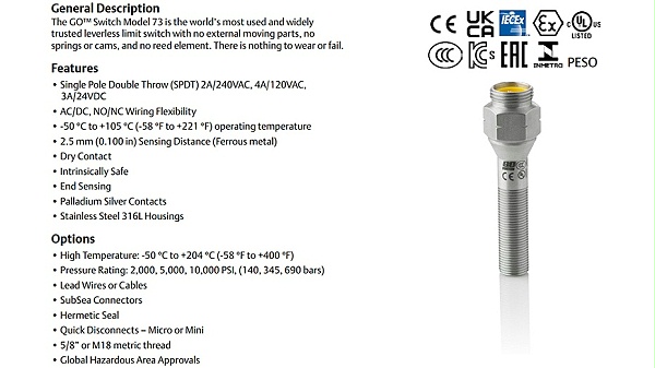 topworx go switch接近开关73-1356f-a2.图1